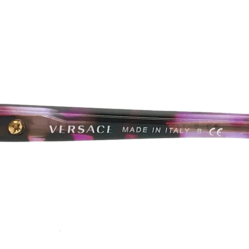 Versace Eyeglasses Frames MOD.3214 5152 Purple Tortoise Gold Cat Eye 52-16-140